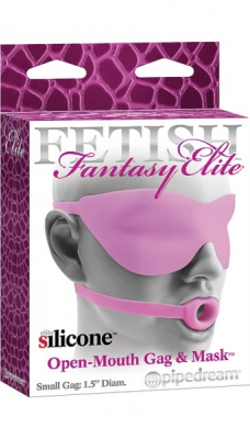 FF Elite Silikoninė fantazijų kaukė ir burnos kamštis